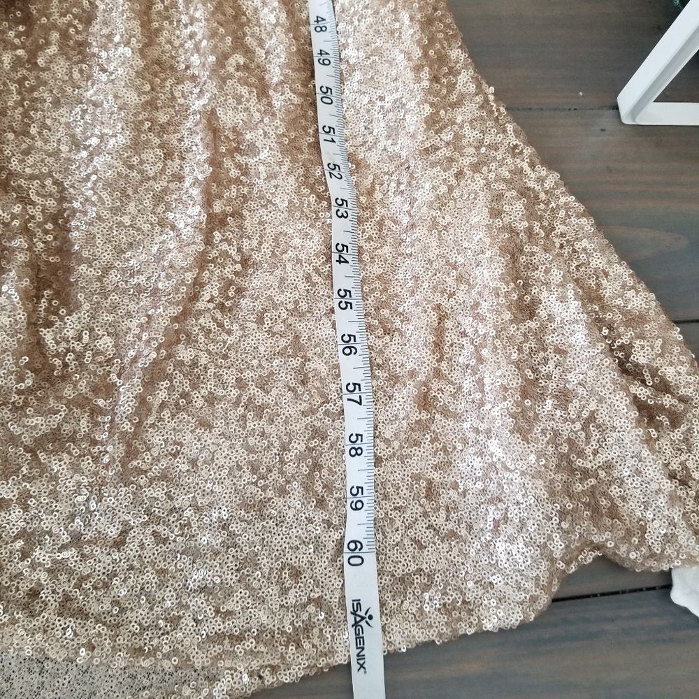 Sorella Vita Sequins Gold Backless Gown Size 8 - Picture 15 of 16